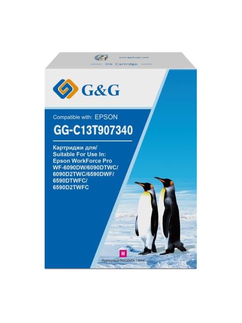 Картридж струйный G&G GG-C13T907340 пурпурный (120мл) для Epson WorkForce Pro WF-6090DW/6090DTWC/6090D2TWC/6590DWF