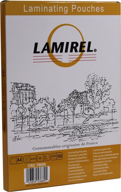 Пленка для ламинирования Lamirel LA-78656 75мкм A4 (100 шт) 216x303 мм