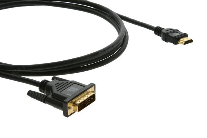 Переходной кабель [97-0201010] Kramer Electronics [C-HM/DM-10] HDMI-DVI с золотым покрытием разъема (Вилка - Вилка), 3 м