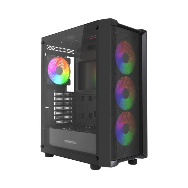 CMAEA19-A4 Корпус Powercase Mistral EA19, Tempered Glass, 4x 120mm ARGB PWM  Fan, чёрный, ATX