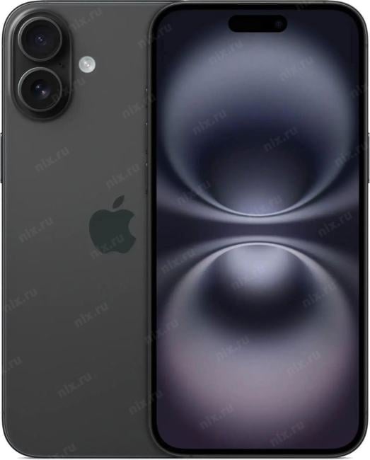 Apple iPhone 16 Plus <MXVU3HN/A 128Gb Black> (A18, 6.7" 2796x1290  OLED, 5G+WiFi+BT, 48+12Mpx)