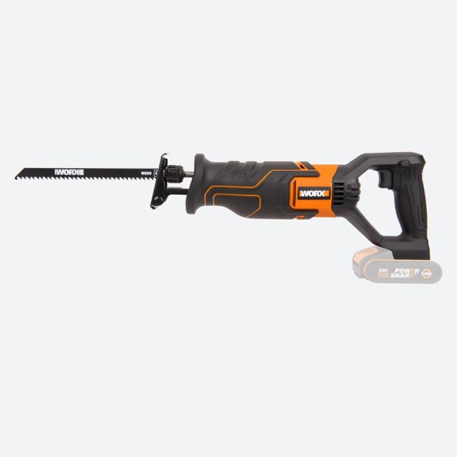 Пила сабельная WORX WX500.9, аккумуляторная, без АКБ и ЗУ