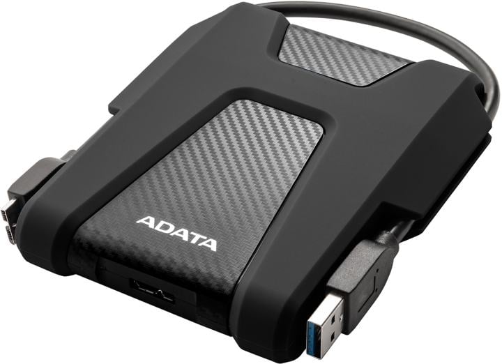 Внешний диск HDD ADATA - DashDrive Durable, 1 ТБ, 2.5", USB Type A, Питание по USB, чёрный, AHD680-1TU31-CBK