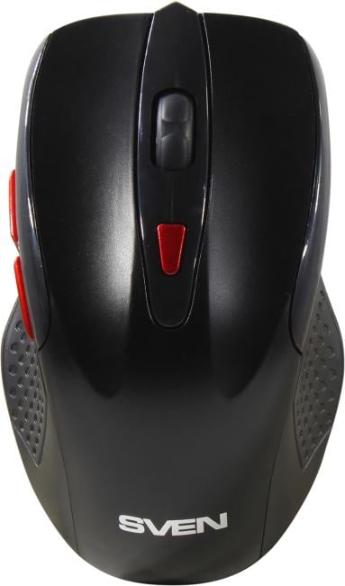 SVEN Wireless Optical Mouse <RX-450W Black>  (RTL) USB 6btn+Roll