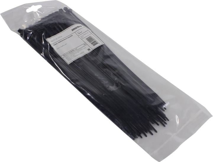 Smartbuy <SBE-CT-36-250-b Black> Стяжка нейлоновая, неоткрыв. 250  мм,  уп-ка  100 шт