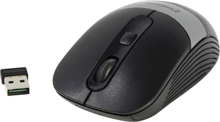 ExeGate Wireless Optical Mouse <FG-10 Grey> (RTL)  USB  4btn+Roll<EX298895RUS>
