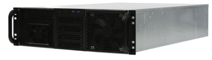 RE306-D2H10-A-45 Корпус 3U ,2x5.25+10HDD,черный,без БП(PS/2,mini-redundant,2U-redundant),глубина 450мм,MB ATX 12"x9.6",