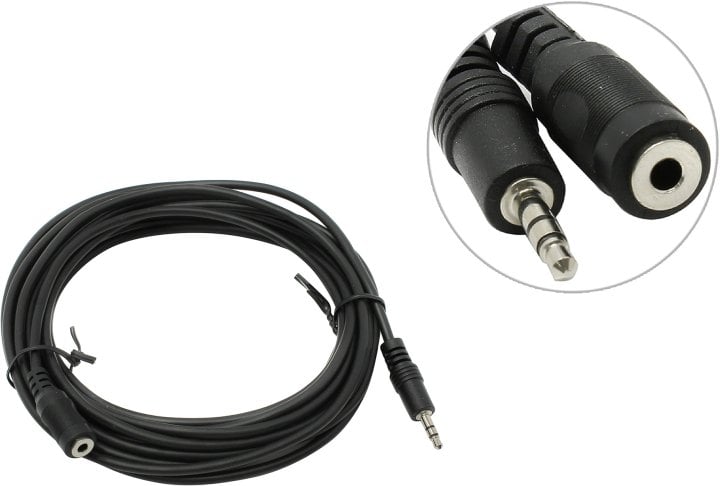 Telecom (TAV7179-5м)Кабель удлинительный Jack3.5-F --)  Jack3.5-M 5м