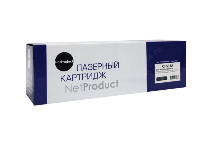 Картридж NetProduct N-CF531A, для HP, голубой, 0,9K