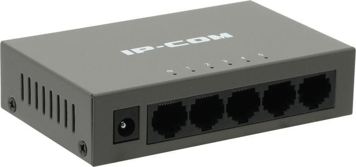 IP-COM F1005 Коммутатор неуправляемый, 5 портов, 5x100 Мбит/с, настольный, металлический корпус