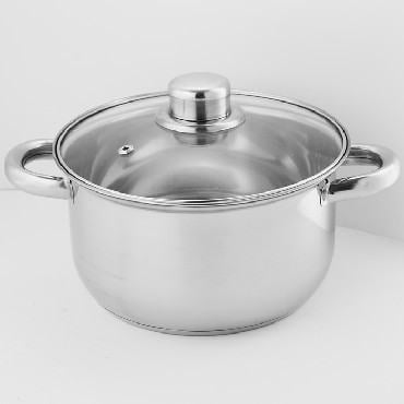 Кастрюля WEBBER BE-156/2, 2.6л, 18см, стеклянная крышка