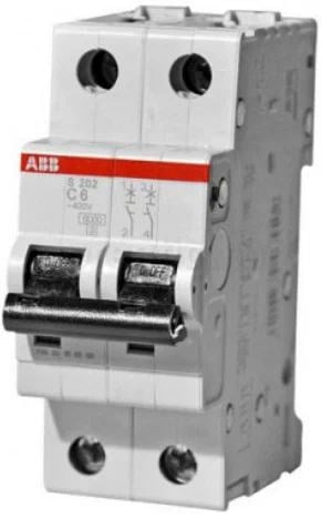 Выключатель ABB 2CDS252001R0064, 2P C 6А 6кА