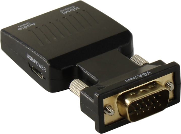 VCOM <CA337(A)> VGA to HDMI Converter (VGA(15M)+audio--> HDMI (F))  (питание  microUSB)