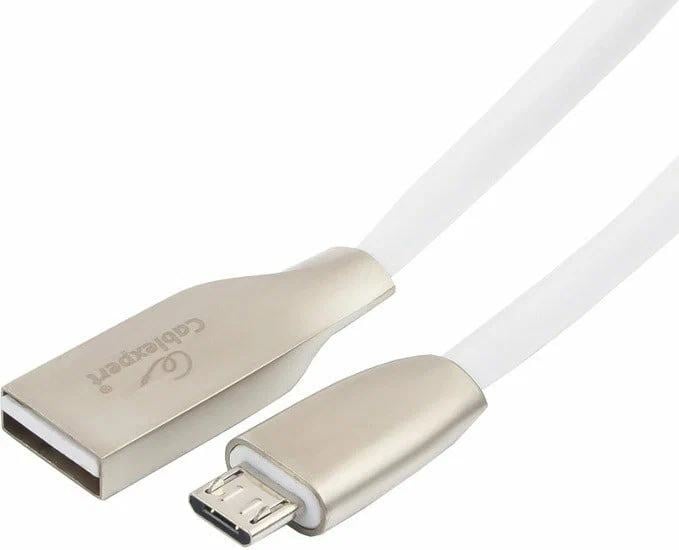 CC-G-mUSB01W-1.8M Кабель USB2.0 Cablexpert CC-G-mUSB01W-1.8M, AM/microB, серия Gold, 1.8м, белый, блистер