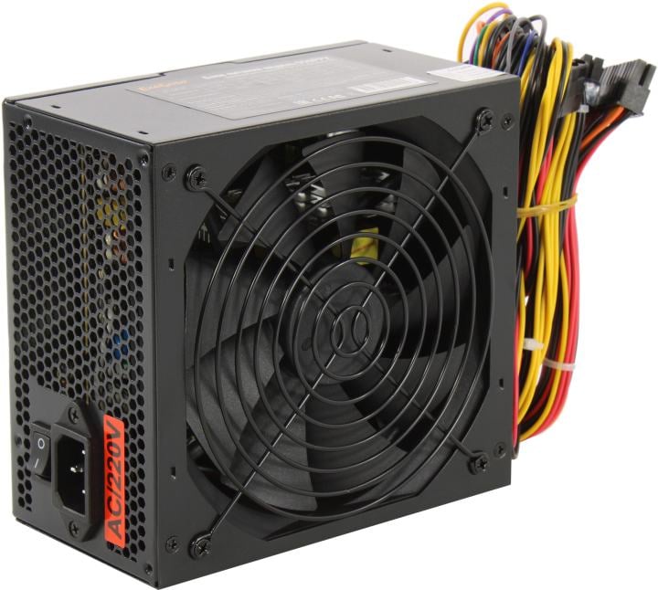 Exegate EX282073RUS Блок питания 550W 550PPX RTL, ATX, black, APFC, 14cm, 24p+(4+4)p PCI-E,4*IDE,5*SATA, FDD