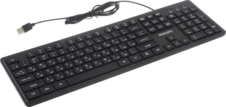 Клавиатура Philips Wireless SPK6103B/60 <USB>  104КЛ,  беспроводная
