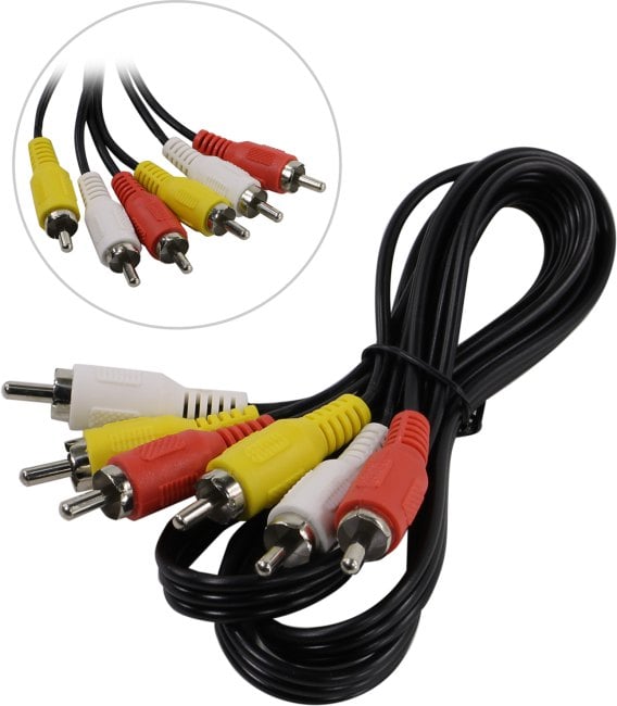 5bites <AC3R-010M> Кабель  3RCA-M  -->  3RCA-M 1м