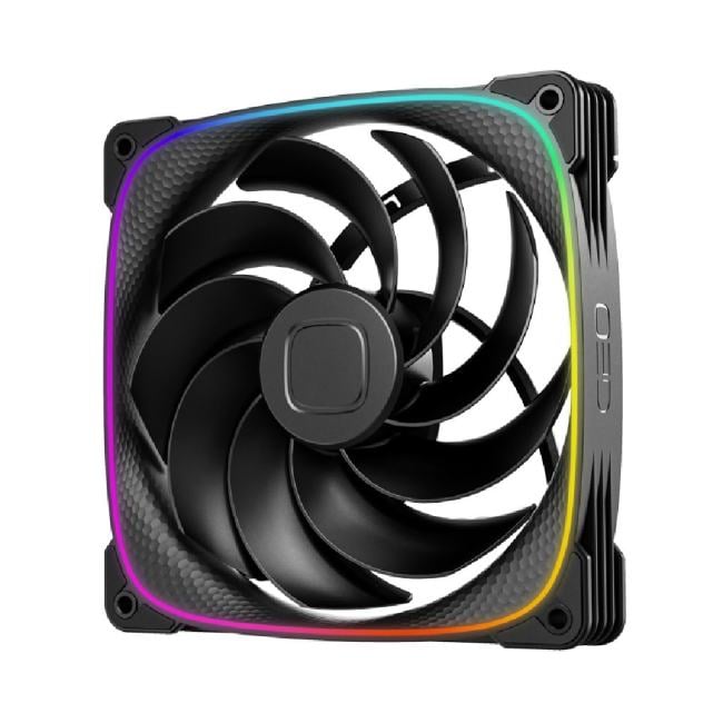 1F2503R114000 Geometric Future Squama 2503RB-14 Reverse Black / 140mm, PWM, 2100 RPM, 71.80 CFM, 34.0 dBA, 5V ARGB