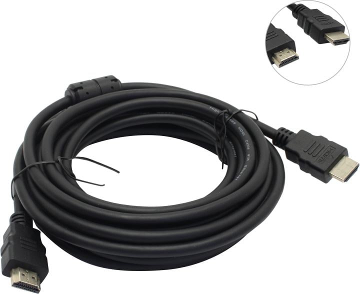 Telecom <TCG200F-5м> Кабель HDMI to HDMI (19M -19M) ver2.0  5м 2 фильтра