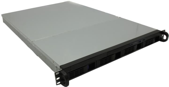 Procase ES104-SATA3-B-0 {1U 4 SATA III hotswap HDD, черный, глубина 650мм, MB 12"x13"}