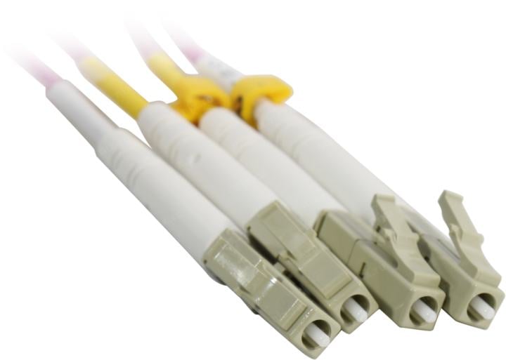 Кабельная сборка Hyperline  FC-D2-504-LC/PR-LC/PR-H-1M-LSZH-MG Патч-корд волоконно-оптический (шнур) MM 50/125, OM4, LC-LC, duplex, 10G/40G, LSZH, 1м