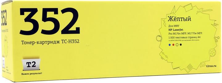 Картридж T2 TC-H352, жёлтый, для HP LaserJet Pro M176n/M177fw, 1000 стр.