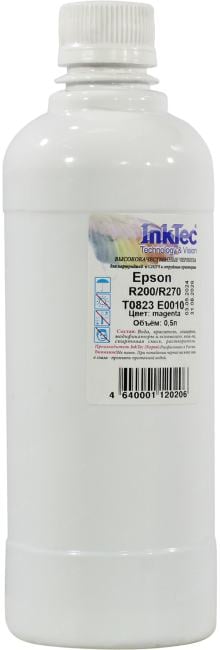 Чернила InkTec <T0823/E0010 Magenta  500мл>  для  Epson R200/R270