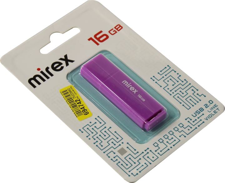 Mirex Line Violet <13600-FMULVT16> USB2.0  Flash  Drive  16Gb (RTL)