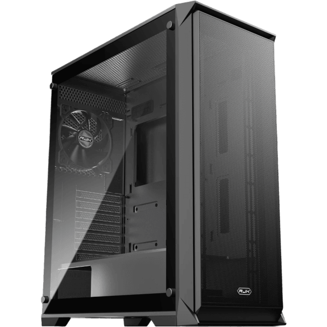 Корпус без блока питания/ Case Raijintek ARCADIA 41, Midi-Tower, TG, 1x120mm, 2xUSB-A 3.0 + 1xUSB-C, ATX, mATX, mITX Black