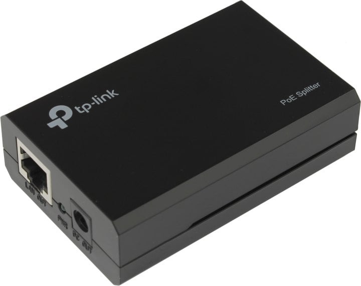 TP-Link PoE Splitter Adapter. PORT: 1× Gigabit PoE Port, 1× Gigabit Non-PoE Port. SPEC: 802.3af Compliant, Data and Power Carried over The Same Cable Up to 100 Meters, 12V/9V/5V Power Output, Plastic Case, Pocket Size (POE10R)