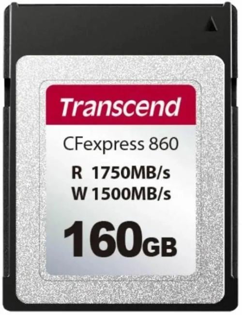 Transcend TS160GCFE860 Карта памяти 160Гб, CFExpress Card Gen3x2, SLC mode, Transcend