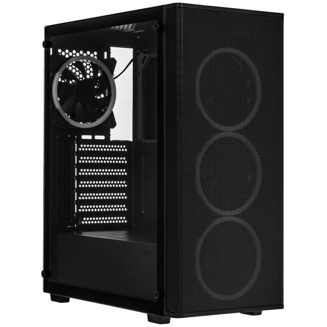XASTRA Корпус A300 4FRGB  Black ATX/Mesh/ full-size TG / 4x120mm FR120-FRGB fans/ A300-4FR12F