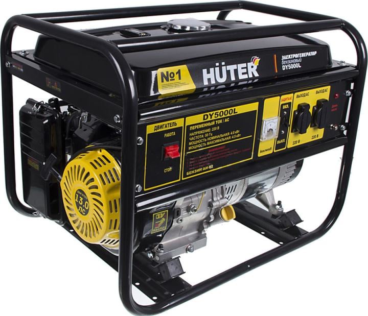 Бензоэлектростанция HUTER DY5000L 4,0кВт 50Гц бак22л расх.374г/кВтч 72кг