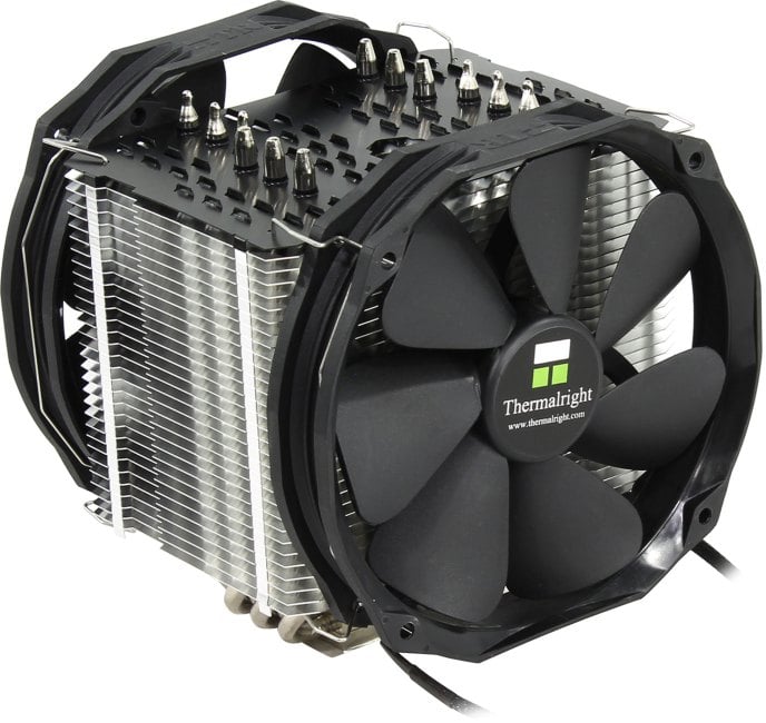 Thermalright <Macho X2> Cooler (3пин, 775/1155/1366/2011/AM4-FM1, 15дБ,  800 об/мин, Cu+Al+тепл.тр)