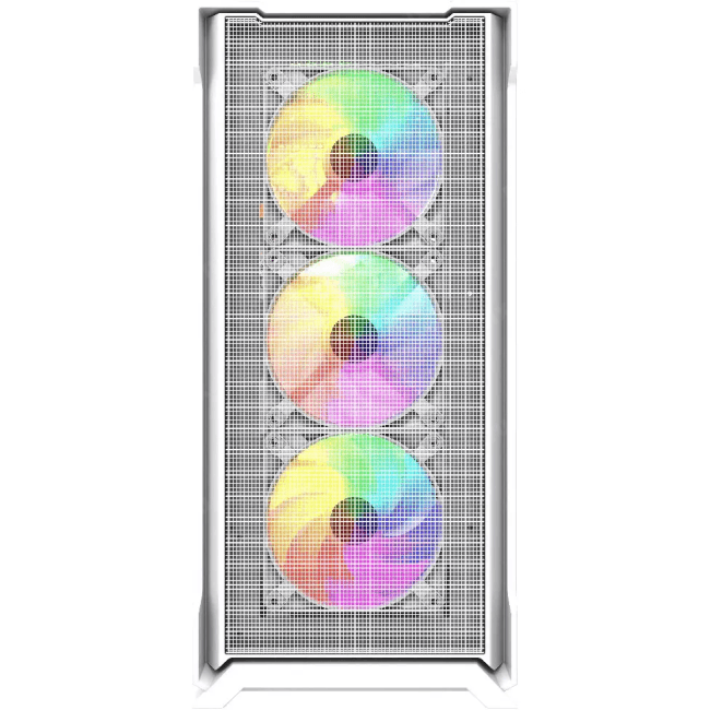 Powercase Mistral AZ4W ARGB, Tempered Glass, 4x 120mm ARGB Fans, белый, ATX  (CMAZW-A4)