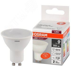 LEDVANCE 4058075581586 Лампа светодиодная LED 7 Вт GU10 4000К 560Лм спот 220 В (замена 60Вт) OSRAM (4058075581586)