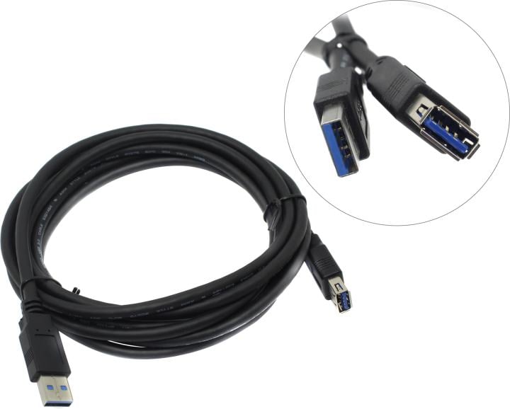 Exegate <EX-CC-USB3-AMAF-3.0> Кабель удлинительный USB  3.0  A-->A  3м <EX284933RUS>