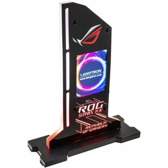 LAMP-HM024 Кронштейн для поддержки видеокарты Lamptron HM024-Vertical GPU Holder with 2.4" Display