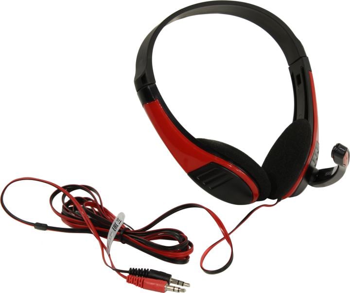 Наушники с микрофоном OKLICK HS-G300 ARMAGEDDON Black Edition <Black-Red>  (шнур 2.3м) <337457>