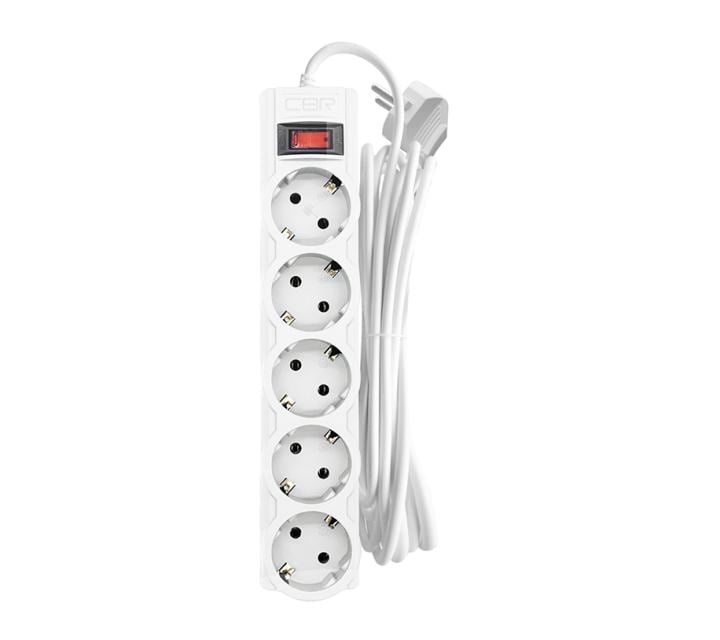 Сетевой фильтр CBR <CSF 2505-5.0 White PC/CB>  <5м> (5 розеток)