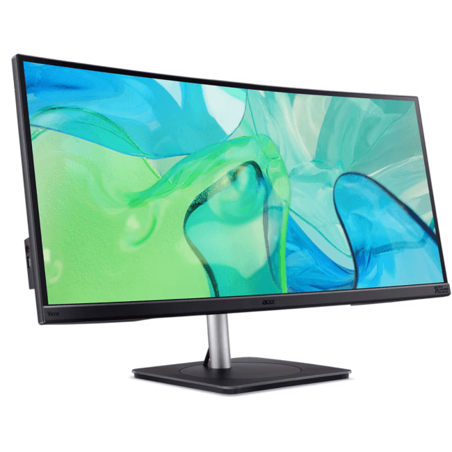 Монитор 34" Acer CB343CURbemiiphuzx IPS 3440x1440, 60 Гц, 4 мс, 21:9, 300 кд/м², 2xHDMI, DP, USB Type-C, USB Hub, изогнутый экран, черный