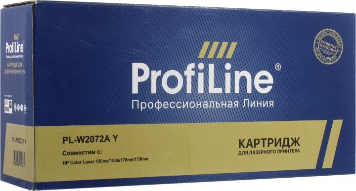 ProfiLine PL_W2072A_Y_no_chip Картридж PL-W2072A (№117A) для принтеров HP Color Laser 150nw/150a/178nw/179fnw Yellow бе