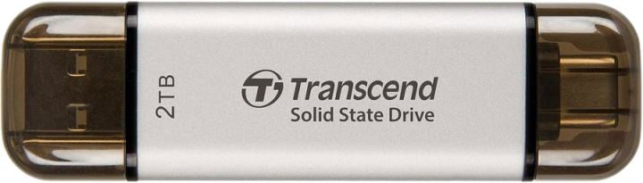 Твердотельный диск 2TB Transcend ESD310C, USB 3.2 Gen 2.1 Type-C [R/W - 1050/950 MB/s] серебристый