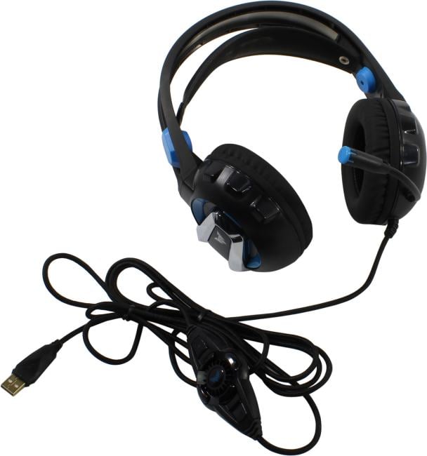 Наушники с микрофоном CROWN Micro CMGH-3101 (7.1, USB, шнур 3.2м, с регулятором громкости)