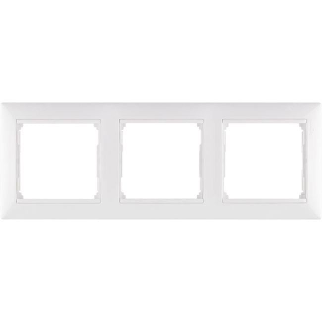Legrand 694242 VALENA Рамка 3 поста горизонтальная белая (694242)