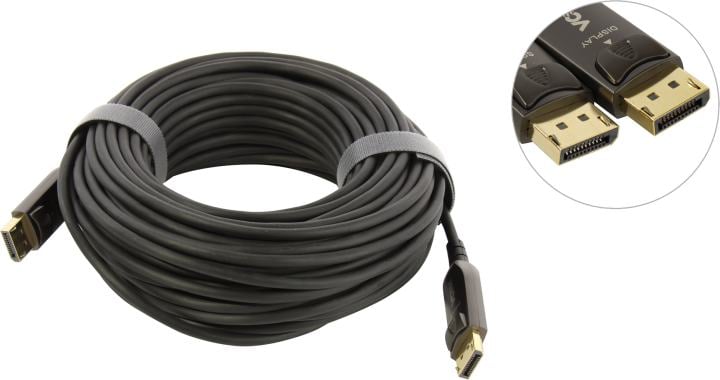 VCOM <D3751-20м> Кабель optical DisplayPort (M)  ->  DisplayPort  (M)  20м ver1.4