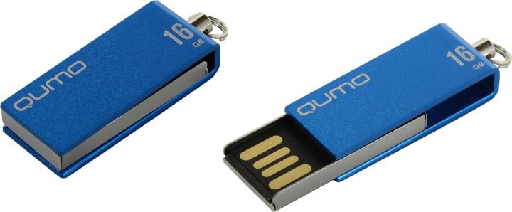 Qumo Fold <QM16GUD-FLD-Blue> USB2.0 Flash Drive  16Gb  (RTL)