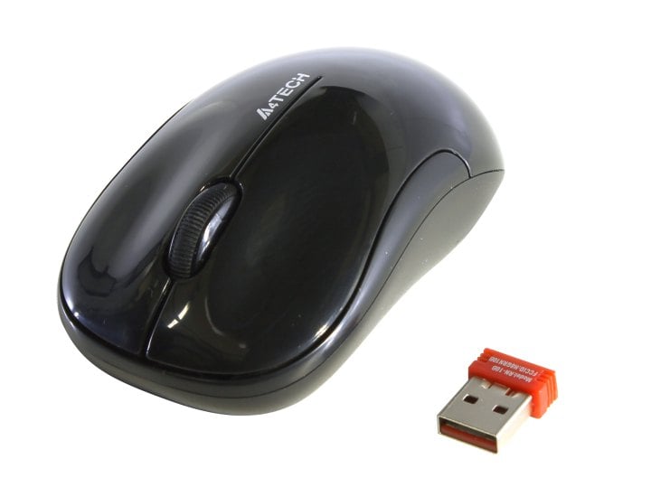 A4Tech V-Track Wireless Mouse <G3-300N Black+Gray>  (RTL)  USB  3btn+Roll, беспроводная