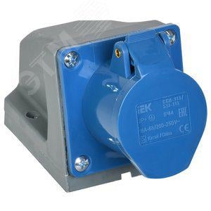 Розетка IEK PSR11-016-3 кабельная 16А 2Р+E IР44 на  поверхность 230В 113