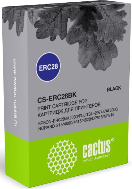 Картридж матричный Cactus CS-ERC28BK ERC28  черный  для  Epson ERC28/M2000/FUJITSU-29745/AT3000/NORAND-815/4000/4815/4820/